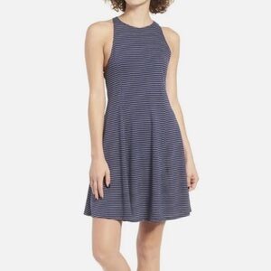 NWT Billabong Dream On Tank Dress in Navy Stripe